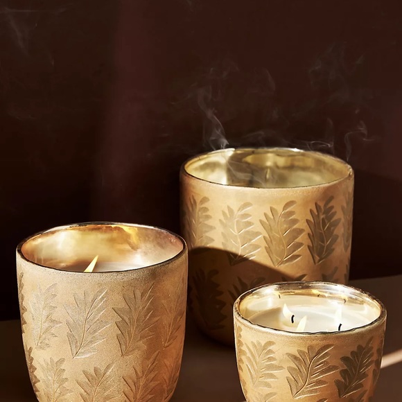 GIANT Anthropologie Autumn Splendor Giant Glass Candle pumpkin patchouli - Picture 3 of 7